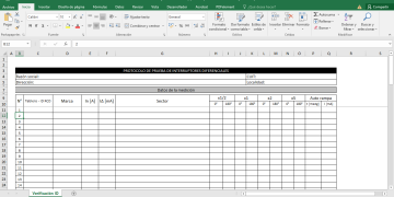Protocolo de Prueba de Interruptores Diferenciales